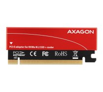 AXAGON PCEM2-S PCI-E 3.0 16x - M.2 SSD NVMe, up to 80mm SSD, low profile, cooler (PCEM2-S)