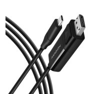 AXAGON Active USB-C to DisplayPort cable – adapter RVC-DPC for connecting a DisplayPort monitor, TV, or projector to a laptop or mobile phone via a USB Type-C connector. (RVC-DPC)