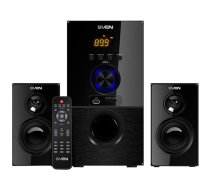 SVEN MS-2050 30W+2x12.5W; LED display; Volume front control; USB/SD-card support; Wall mountable satellites; MUTE, SLEEP and ST-BY modes; FM radio; Remote control; Bluetooth (SV-013233)