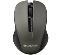 CANYON Mouse CNE-CMSW1(Wireless, Optical 800/1000/1200 dpi, 4 btn, USB, power saving button), Graphite (CNE-CMSW1G)