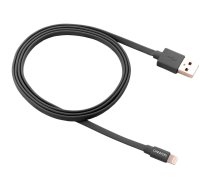 CANYON Charge  AND  Sync MFI flat cable, USB to lightning, certified by Apple, 1m, 0.28mm, Dark gray (CNS-MFIC2DG)