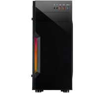 INTER-TECH B-42 Black Midi Tower Chassis, ATX, 1x USB 3.0, 2x USB 2.0, RGB LED strip, acrylic side panel, PSU optional (IT-B-42_RGB)