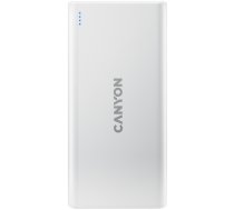 CANYON PB-106 Power bank 10000mAh Li-poly battery, Input 5V/2A, Output 5V/2.1A(Max), USB cable length 0.3m, 140*68*16mm, 0.24Kg, White (CNE-CPB1006W)