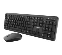 CANYON SET-W20, Wireless combo. Wireless keyboard with silent switches, 104 keys, UK AND US 2-in-1 layout, optical 3D wireless mouse, 100 DPI, black (CNS-HSETW02-UK/US)