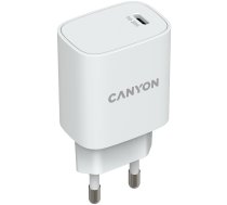 Canyon, PD 20W Input: 100V-240V, Output: 1 port charge: USB-C:PD 20W (5V3A/9V2.22A/12V1.67A) , Eu plug, Over- Voltage ,  over-heated, over-current and short circuit protection Compliant with CE RoHs,ERP. Size: 80*42.3*30mm, 55g, White (CNE-CHA20W02)