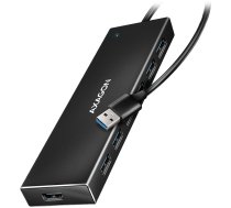 AXAGON Seven-port USB 3.2 Gen 1 hub with charging support. Connector for an external power supply. USB-A cable, 1 meter. (HUE-F7A)