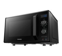 3-in-1 Microwave Oven with Grill and Combination Hob, 23 Litres, Rotating Plate with Storage, Timer, Built-in LED Lights, 900 W, Grill 1050 W, Pizza Programme, Black (MW2-AG23P(BK))