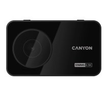 Canyon DVR25GPS, 3.0'' IPS (640x360), touch screen, WQHD 2.5K 2560x1440@60fps, NTK96670, 5 MP CMOS Sony Starvis IMX335 image sensor, 5 MP camera, 140° Viewing Angle, Wi-Fi, GPS, Video camera database, USB Type-C, Supercapacitor (CND-DVR25GPS)