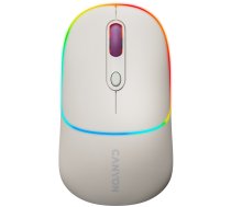 CANYON MW-22, 2-in-1 wireless optical mouse with 4 buttons, silent right/left key switch, 800/1200/1600 DPI, 2 modes (BT/2.4GHz), 650mAh Li-Poly battery, RGB backlight, rice, cable length 0.8m, 110 x 62 x 34.2mm, 0.085kg (CNS-CMSW22RC)