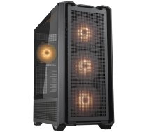 COUGAR | MX600 Black | PC Case | Mid Tower / Mesh Front Panel / 3 x 140mm + 1 x 120mm Fans / Transparent Left Panel (CGR-57C9B-RGB)