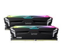 Lexar Ares DDR5 (2X16GB) 6400 CL32 1.4V Memory with heatsink and RGB lighting,Dual pack, Black Color (LD5EU016G-R6400GDLA)