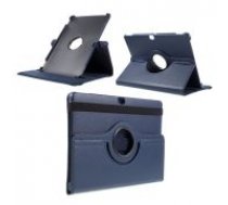 Litchi Skin Leather Case with 360 Degree Rotating Stand for Huawei MediaPad M2 10 (M2-A01W / M2-A01L) 10.1-inch - Dark Blue - sāniski atverams maciņš ar stendu (ādas maks,     grāmatiņa, leather book wallet case cover stand)