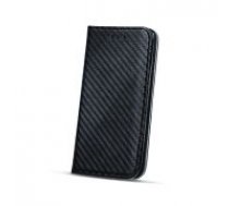 GreenGo Smart Carbon Magnet book case priekš Alcatel Pixi 4 5.0-inch 5045D (4G / LTE) - Melns - sāniski atverams maciņš ar stendu (ādas maks, grāmatiņa, leather book     wallet case cover stand)