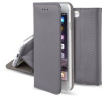 Smart Magnet Book Case priekš LG K8 (2017) M200 - Pelēks - sāniski atverams maciņš ar stendu (ādas maks, grāmatiņa, leather book wallet case cover stand)