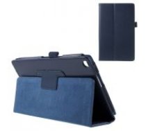 Lychee Texture Stand Leather Cover for Asus ZenPad 8.0 (Z380C / Z380KL) - Dark Blue - sāniski atverams maciņš ar stendu (ādas maks, grāmatiņa, leather book wallet case cover     stand)