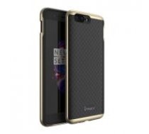IPAKY 2-Piece PC Frame and TPU Phone Case for OnePlus 5 - Gold - silikona ar plastikas rāmi aizmugures apvalks (bampers, vāciņš, TPU silicone cover, bumper shell)