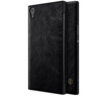 NILLKIN Qin Series Card Slot Flip Leather Mobile Shell priekš Sony Xperia XA1 Ultra G3212 / G3221 - Melns - sāniski atverams maciņš (ādas maks, grāmatiņa, leather book     wallet case cover)