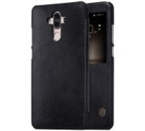 NILLKIN Qin Series Smart View Leather Case Cover priekš Huawei Mate 9 - Melns - sāniski atverams maciņš ar lodziņu (ādas maks, grāmatiņa, leather book wallet case     cover)