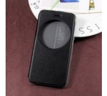 Leather Smart View Window Phone Case for Asus Zenfone Live ZB501KL - Black - sāniski atverams maciņš ar lodziņu un stendu (ādas maks, grāmatiņa, leather book wallet case cover     stand)