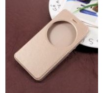 Leather Smart View Window Phone Case for Asus Zenfone Live ZB501KL - Gold - sāniski atverams maciņš ar lodziņu un stendu (ādas maks, grāmatiņa, leather book wallet case cover     stand)