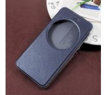 Leather Smart View Window Phone Case for Asus Zenfone Live ZB501KL - Dark Blue - sāniski atverams maciņš ar lodziņu un stendu (ādas maks, grāmatiņa, leather book wallet case     cover stand)