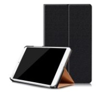 Sand-like Texture Leather Smart Case with Stand for Huawei MediaPad M3 8.4 - Black - sāniski atverams maciņš ar stendu (ādas maks, grāmatiņa, leather book wallet case cover     stand)
