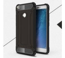 Armor Case Guard Plastic TPU Hybrid Cell Phone Back Case priekš Xiaomi Mi Max 2 - Melns - triecienizturīgs silikona aizmugures apvalks (bampers, vāciņš, slim TPU     silicone case shell cover, bumper)
