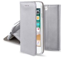 Smart Magnet Book Case priekš Huawei P9 Lite mini - Sudrabains - sāniski atverams maciņš ar stendu (ādas maks, grāmatiņa, leather book wallet case cover stand)