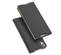 Dux Ducis Skin Pro series priekš Sony Xperia XZ2 Compact H8324 - Tumši Pelēks - sāniski atverams maciņš ar magnētu un stendu (ādas maks, grāmatiņa, leather     book wallet case cover stand)