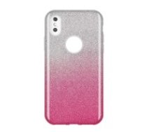 Forcell Shining Case priekš Samsung Galaxy A6 Plus (2018) A605 - Caurspīdīgs / Rozā - silikona aizmugures apvalks (bampers, vāciņš, ultra slim TPU silicone case cover,     bumper)