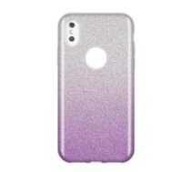 Forcell Shining Case priekš Samsung Galaxy A6 Plus (2018) A605 - Caurspīdīgs / Violets - silikona aizmugures apvalks (bampers, vāciņš, ultra slim TPU silicone case     cover, bumper)