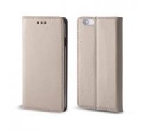 Smart Magnet Book Case priekš HTC U12 Plus - Zelts - sāniski atverams maciņš ar stendu (ādas maks, grāmatiņa, leather book wallet case cover stand)