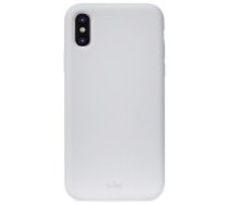 Puro Icon Microfiber Back Cover IPCX65ICONLBLUE priekš Apple iPhone XS Max - Pelēks - silikona aizmugures apvalks (bampers, vāciņš, slim TPU case cover, bumper)