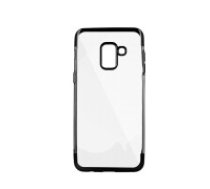 Plating Soft TPU Back Case priekš Huawei Y6 (2018) - Melns - silikona aizmugures apvalks (bampers, vāciņš, slim TPU silicone case shell cover, bumper)