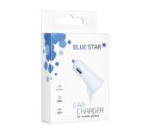 BlueStar Auto 12/24V Universāls Lightning / USB 3A Charger - Balts - Lightning Auto lādētājs ar spirālveida kabeli / vadu telefoniem un planšetdatoriem
