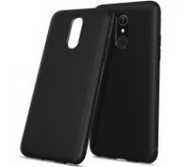 Twill Texture Silicone Mobile Phone Cover Shell priekš LG Q7 Q610 - Melns - triecienizturīgs silikona aizmugures apvalks (bampers, vāciņš, slim TPU silicone case shell     cover, bumper)