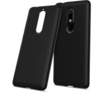 Twill Texture Silicone Mobile Phone Cover Shell priekš Nokia 5.1 (2018) - Melns - triecienizturīgs silikona aizmugures apvalks (bampers, vāciņš, slim TPU silicone case     shell cover, bumper)