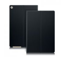 Sand-like Texture Folio Stand Leather Case for Huawei MediaPad M5 10.8-inch - Melns - sāniski atverams maciņš ar stendu (ādas maks, grāmatiņa, leather book wallet case cover     stand)