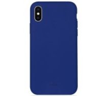 Puro Icon Microfiber Back Cover IPCX61ICONDKBLUE priekš Apple iPhone XS Max - Tumši Zils - silikona aizmugures apvalks (bampers, vāciņš, slim TPU case     cover, bumper)