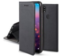 Smart Magnet Book Case priekš Samsung Galaxy A9 (2018) A920 - Melns - sāniski atverams maciņš ar stendu (ādas maks, grāmatiņa, leather book wallet case cover     stand)