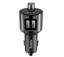 Hoco E19 Smart Car Wireless FM Transmitter ar Bluetooth V4.2 JL 12/24V Dual USB 2.4A - USB FM Transmiteris un auto lādētājs, MP3 Audio atskaņotājs