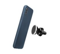 Forcell Soft Magnet Case (Microfiber) priekš Huawei P Smart (2019) / Honor 10 Lite - Zils - matēts silikona aizmugures apvalks ar metālisku plāksni (bampers, vāciņš,     slim TPU silicone cover shell, bumper)