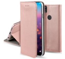 Smart Magnet Book Case priekš Huawei P Smart (2019) / Honor 10 Lite - Rozā Zelts - sāniski atverams maciņš ar stendu (ādas maks, grāmatiņa, leather book wallet case     cover stand)