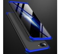 GKK [Detachable 3-Piece] Matte Hard Back Cell Phone Case priekš Xiaomi Mi 8 Lite - Melns / Zils - plastikas aizmugures apvalks (bampers, vāciņš, PU back cover, bumper     shell)