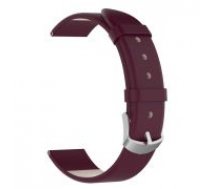 20mm Genuine Leather Watch Band - Bordo - dabīgas ādas siksniņas (jostas) priekš pulksteņiem