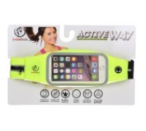 Rebeltec Active W47 Waist Case Waterproof Universāla Fitnesa un Skriešanas jostas somiņa priekš viedtālruņiem ar 4.7-inch ekrānu - Salātkrāsas - Universāls maks ietvars - Sporta futlāris jostas soma fitnesam saite