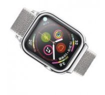 Usams US-ZB074 Nylon Sport Mode Wrist Band with PC Case priekš Apple Watch Series 4 / 5 / 6 / SE (44mm) - Sudrabains - neilona siksniņas (jostas) ar plastikātu apvalku     pulksteņiem