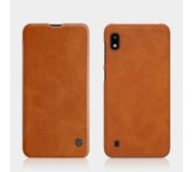 NILLKIN Qin Series Card Holder Leather Flip Case priekš Samsung Galaxy A10 A105 - Brūns - sāniski atverams maciņš (ādas maks, grāmatiņa, leather book wallet case cover)