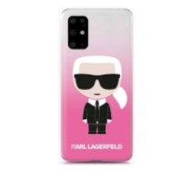 Karl Lagerfeld Iconic Karl Gradient series Back Case KLHCS62TRDFKPI priekš Samsung Galaxy S20 G980 - Rozā - silikona-plastikāta apvalks / maciņš