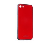 Forcell Glass Back Case priekš Samsung Galaxy S20 G980 - Sarkans - plastikas aizmugures apvalks ar aizsardzības stiklu (bampers, vāciņš, PU back cover, bumper shell)